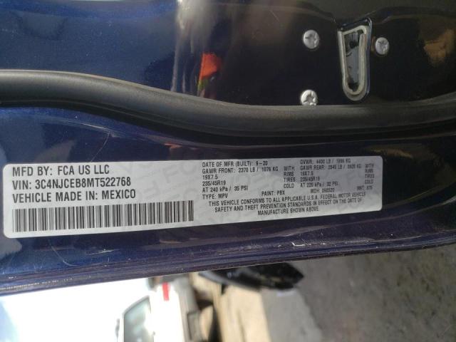 2021 JEEP COMPASS 80 3C4NJCEB8MT522768