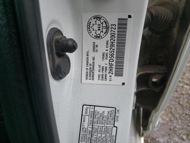 2HHFD56529H200723 Acura CSX