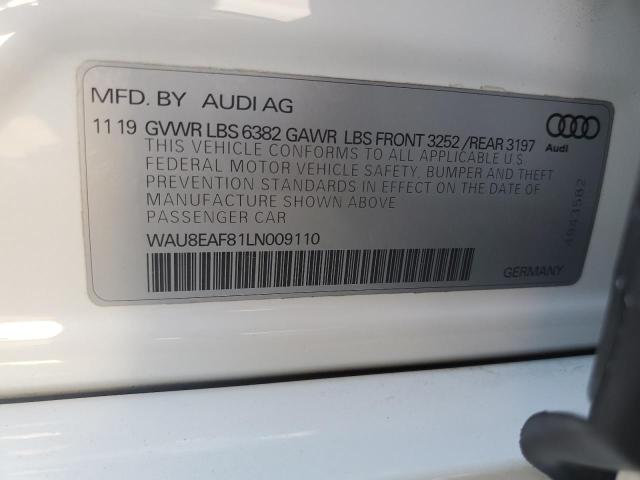 2020 AUDI A8 L WAU8EAF81LN009110