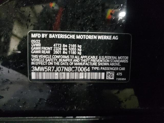 3MW5R7J07N8C70064 BMW 330XI