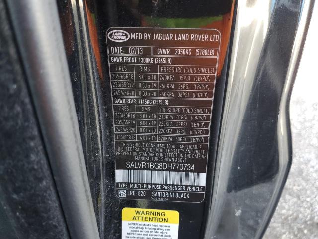 SALVR1BG8DH770734 Land Rover Range Rover Evoque Pure Premium