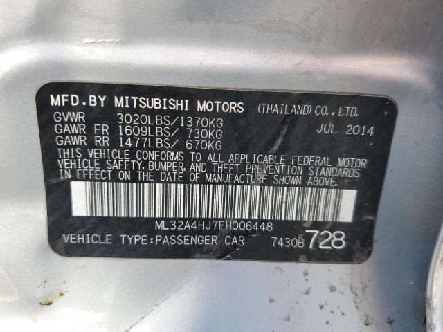 2015 MITSUBISHI MIRAGE ML32A4HJ7FH006448