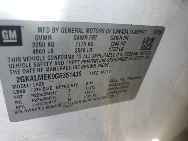 2GKALMEK9G6351430 GMC Terrain Sle