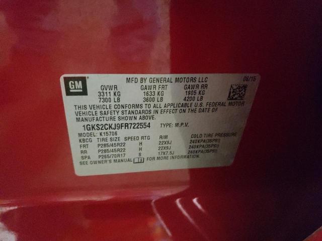 1GKS2CKJ9FR722554 GMC YUKON DENALI