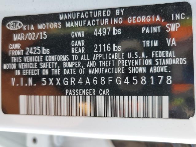 5XXGR4A68FG458178 KIA OPTIMA SX