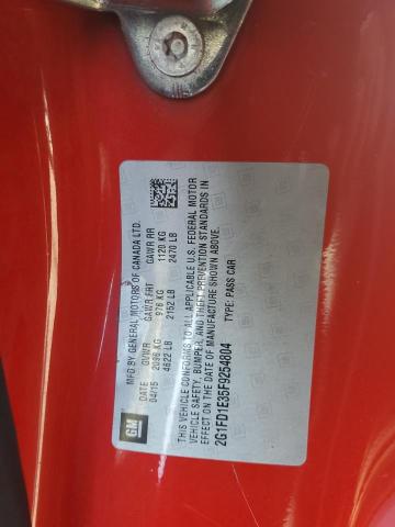 2015 CHEVROLET CAMARO LT - 2G1FD1E35F9254804
