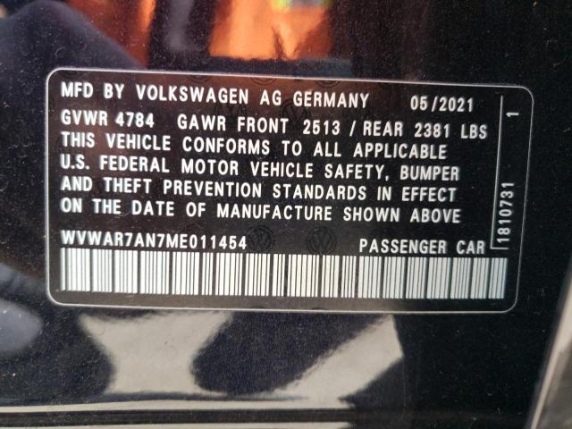 2021 VOLKSWAGEN ARTEON SE WVWAR7AN7ME011454