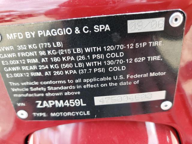 2007 VESPA GTS 250 ZAPM459L475004600