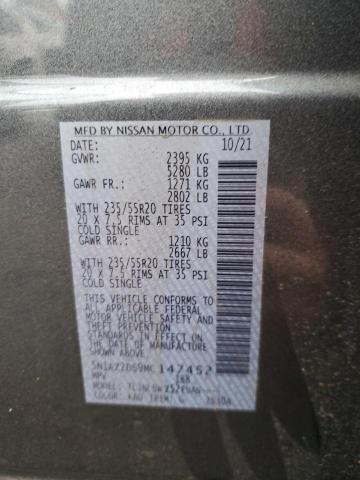 5N1AZ2DS9MC147452 Nissan Murano Platinum