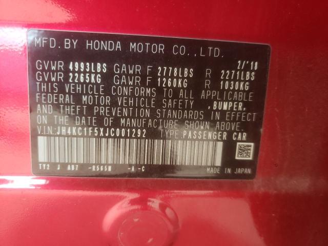2018 ACURA RLX TECH JH4KC1F5XJC001292