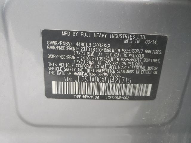 2015 SUBARU FORESTER 2 - JF2SJADCXFH421719