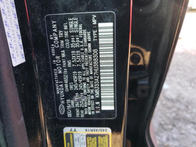 2017 HYUNDAI TUCSON LIM - KM8J33A27HU388308