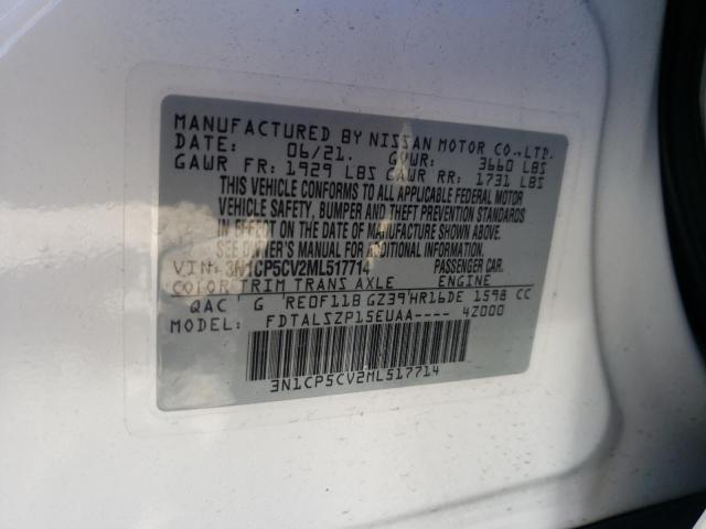 2021 NISSAN KICKS SV - 3N1CP5CV2ML517714