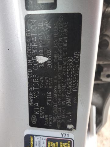 KNAFX4A68E5059630 KIA FORTE LX