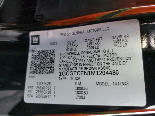 2021 CHEVROLET COLORADO L - 1GCGTCEN1M1204480