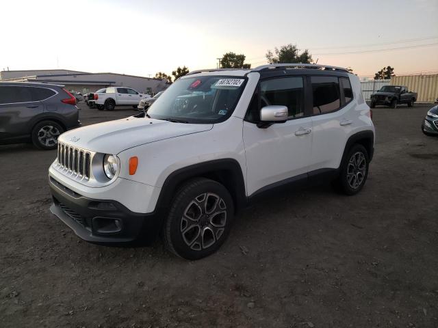 Salvage cars for sale from Copart San Diego, CA: 2016 Jeep Renegade Limited