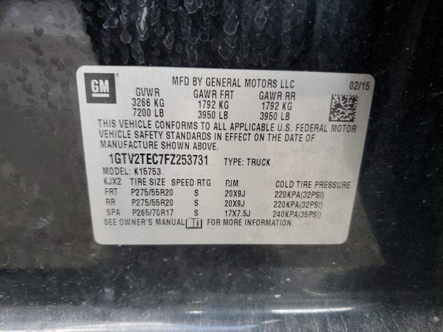 2015 GMC SIERRA 1GTV2TEC7FZ253731