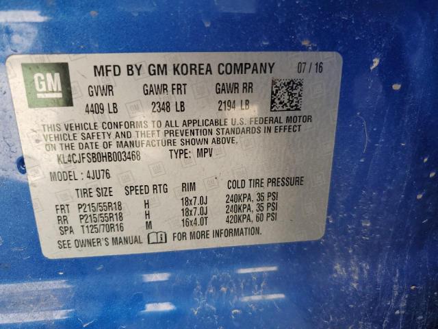2017 BUICK ENCORE PRE - KL4CJFSB0HB003468