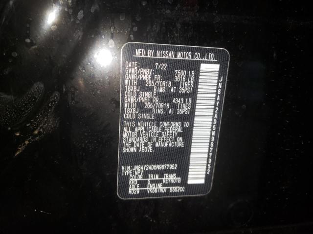 2022 NISSAN ARMADA S JN8AY2AD5N9677952