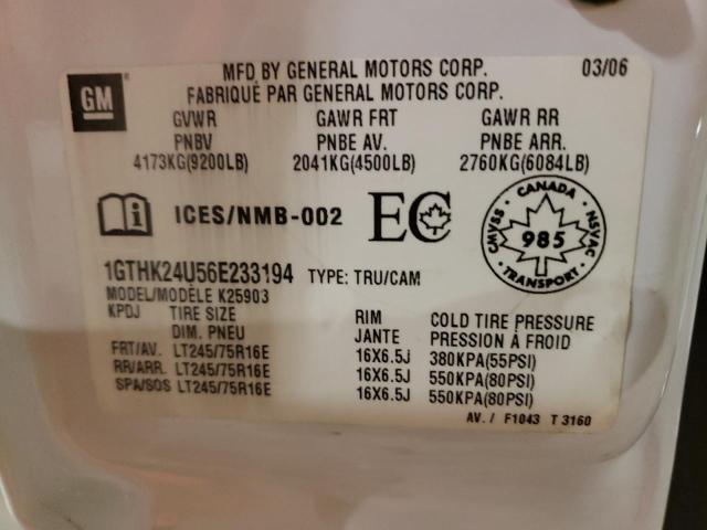 1GTHK24U56E233194 GMC Sierra K2500 Heavy Duty
