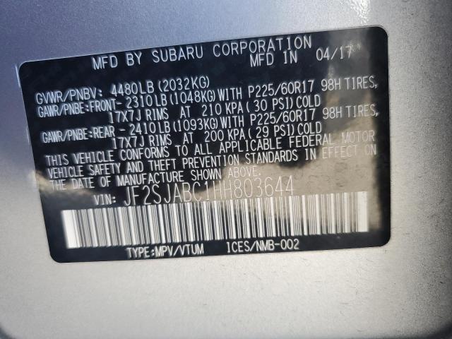 JF2SJABC1HH803644 Subaru Forester 2.5i