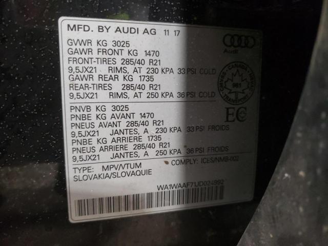 2018 AUDI Q7 TECHNIK WA1WAAF71JD024992