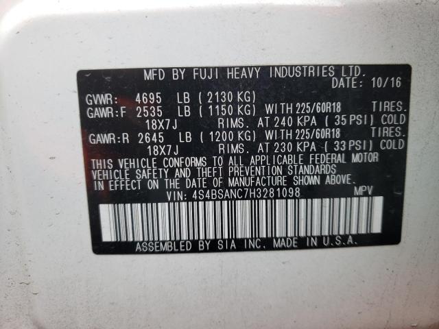 4S4BSANC7H3281098 Subaru Outback 2.5i Limited