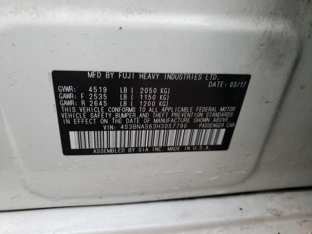 2017 SUBARU LEGACY SPO 4S3BNAS63H3057790