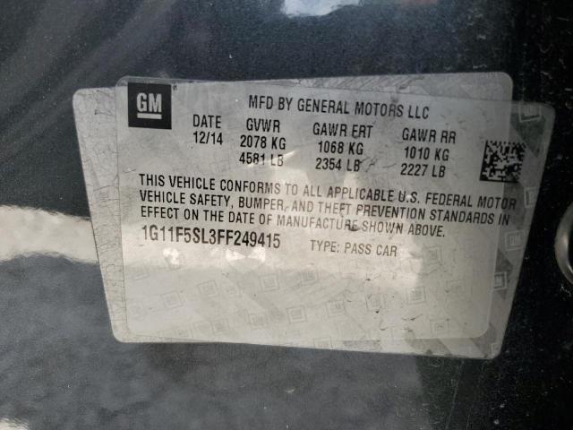 2015 CHEVROLET MALIBU LTZ - 1G11F5SL3FF249415