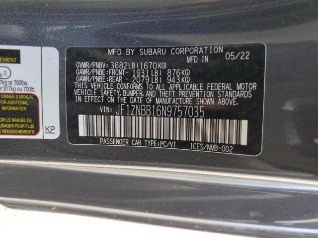 2022 TOYOTA GR 86 JF1ZNBB16N9757035