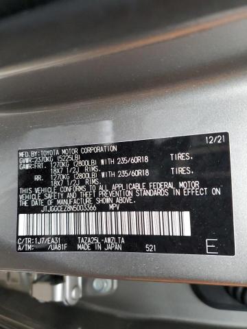 2022 LEXUS NX 350 JTJGGCEZ8N5003366