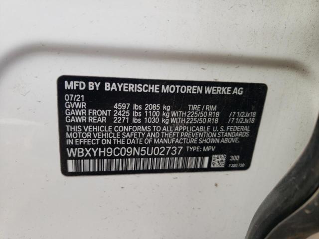 2022 BMW X2 SDRIVE2 WBXYH9C09N5U02737