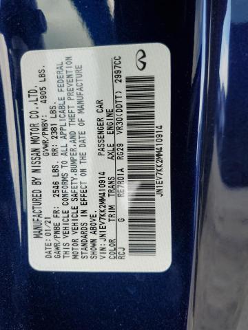 2021 INFINITI Q60 LUXE JN1EV7KK2MM410914