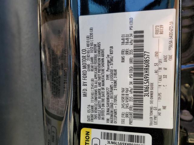 2017 LINCOLN MKZ PREMIE 3LN6L5A9XHR608577