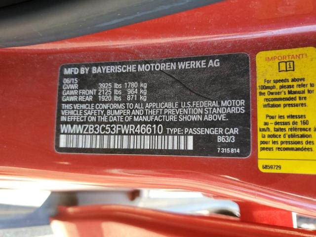 2015 MINI COOPER COU - WMWZB3C53FWR46610