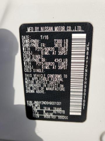 2017 NISSAN ARMADA SV - JN8AY2ND5H9001001