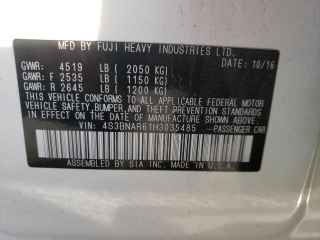 4S3BNAR61H3035485 Subaru Legacy Sport