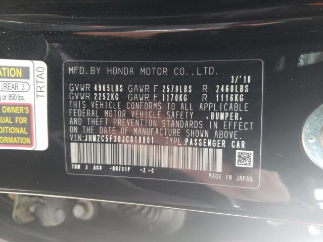 2018 HONDA CLARITY TO JHMZC5F30JC010801