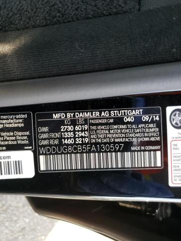 2015 MERCEDES-BENZ S-CLASS S5 WDDUG8CB5FA130597