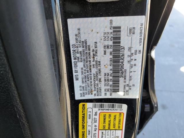 2020 FORD FUSION SE - 3FA6P0HD4LR261137