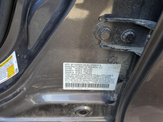 19UDE2F37NA001262 Acura ILX