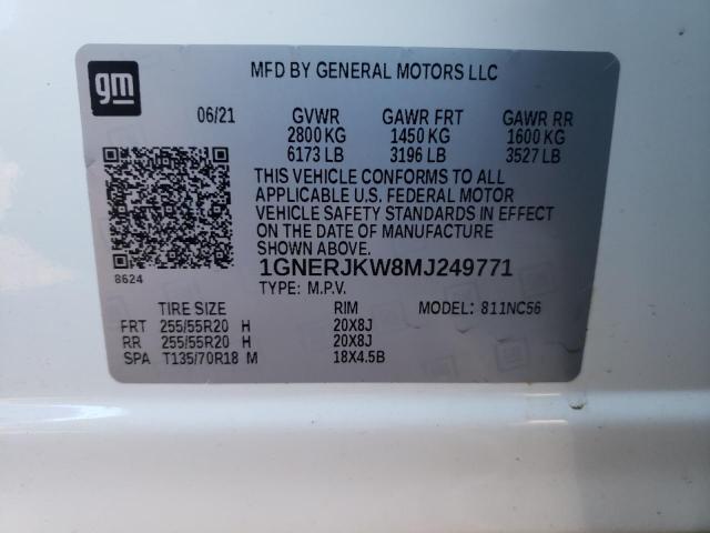 2021 CHEVROLET TRAVERSE R 1GNERJKW8MJ249771