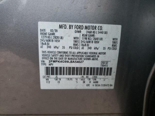 2FMPK4G99LBA54027 2020 FORD EDGE - Image 13