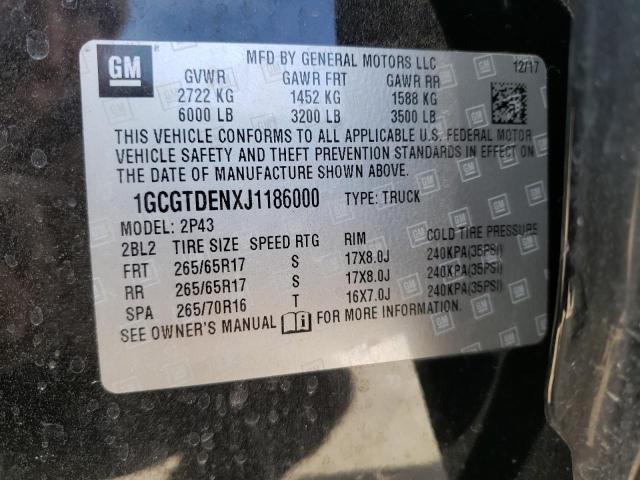 2018 CHEVROLET COLORADO Z - 1GCGTDENXJ1186000
