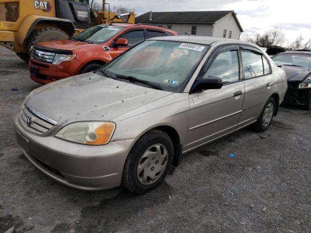 Salvage cars for sale from Copart York Haven, PA: 2001 Honda Civic LX