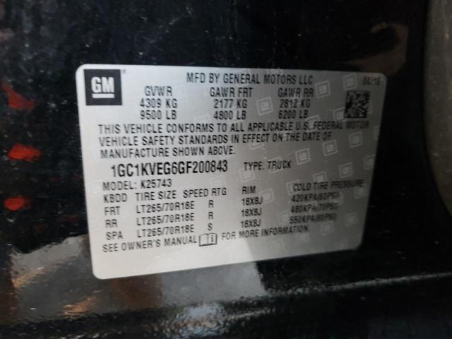 2016 CHEVROLET SILVERADO - 1GC1KVEG6GF200843