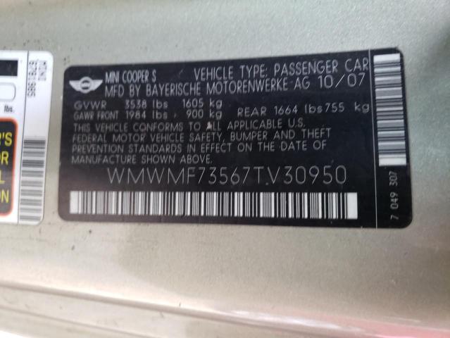 WMWMF73567TV30950 Mini Cooper