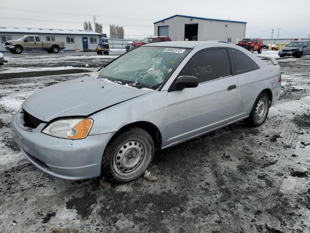 Salvage cars for sale from Copart Airway Heights, WA: 2001 Honda Civic LX