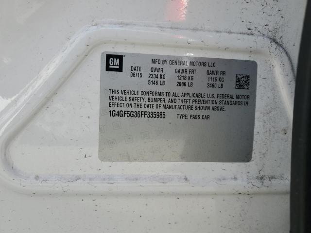 2015 BUICK LACROSSE P - 1G4GF5G36FF335985