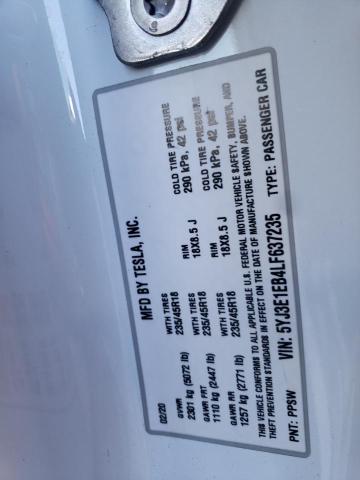 5YJ3E1EB4LF637235 Tesla MODEL 3